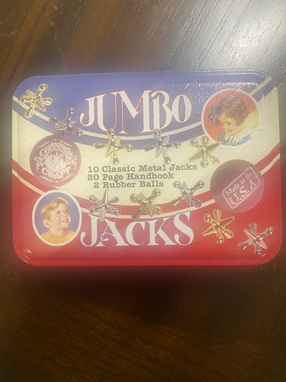 Jumbo Jacks Classic Metal Game - Red, White & Blue